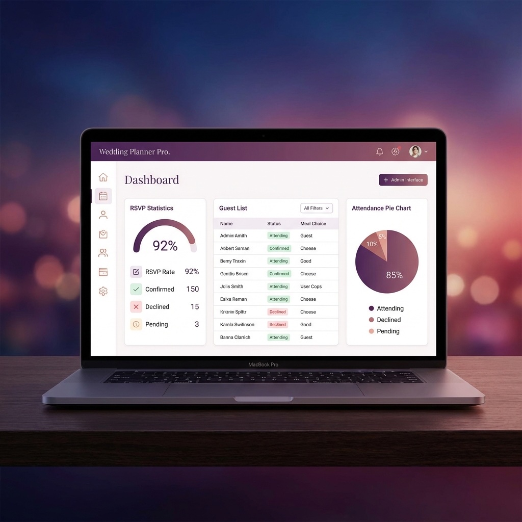 Dashboard quản lý khách mời - Theo dõi RSVP thống kê